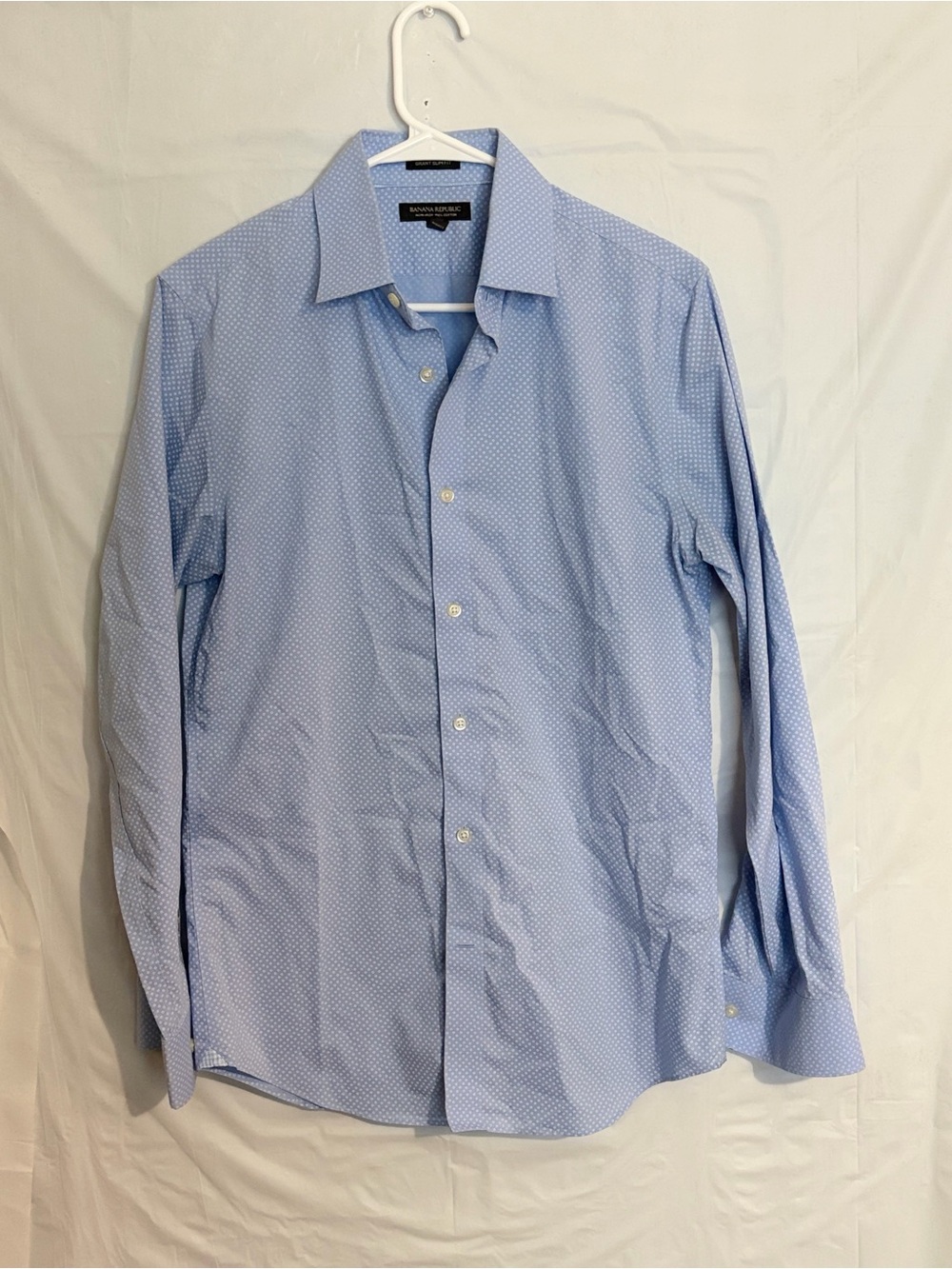 Banana Republic Light Blue Micro-Pattern Dress Shirt